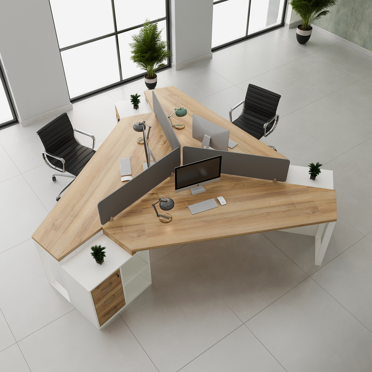 Office layout with the product